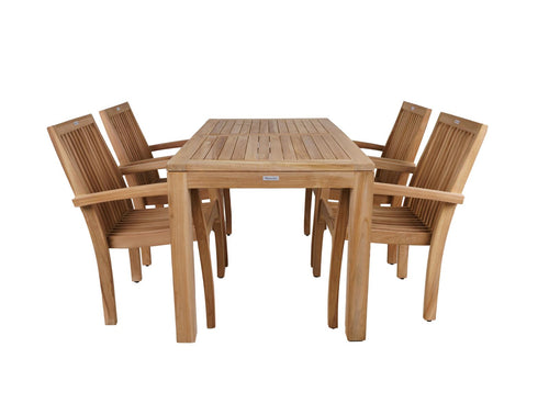 MaximaVida teak tuinset Java 150 cm – 5-delig - vtwonen shop