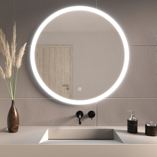 LOMAZOO badkamerspiegel Boston - met LED verlichting & anti condens - rond - 80 cm