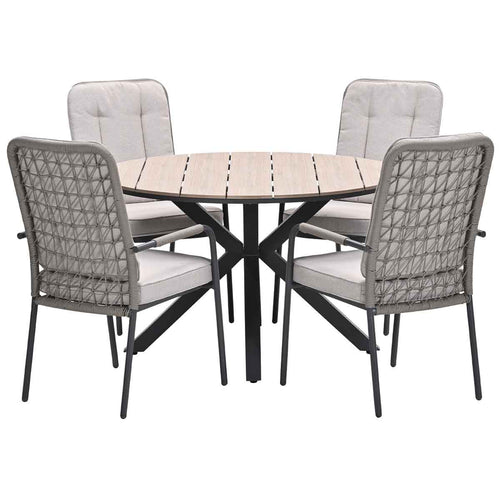 Garden Impressions tuinset Aleria - Tulli - taupe - Ø122x75 cm - 5-delig - vtwonen shop