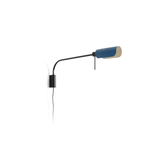 Faro Martinica XL Leeswandlamp Zwart, Blauw 1x E27