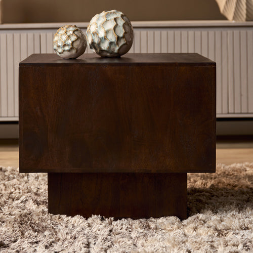 Starfurn Salontafel Livia - Vierkant Bruin Hout - 56x56x46cm