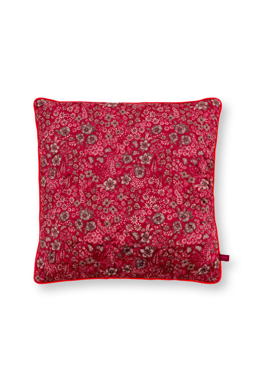 Pip Studio Sierkussen Quilted Daisy Dreams - Rood - 50x50cm - vtwonen shop
