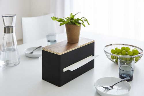 Yamazaki Tissuebox Dubbelzijdig - Rin - Bruin