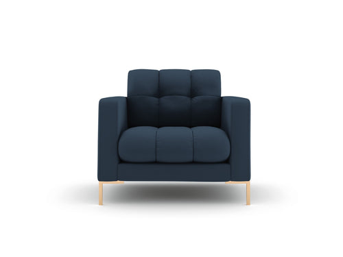 Cosmopolitan Design Fauteuil Bali structurele stof, blauw - 96x87x75cm
