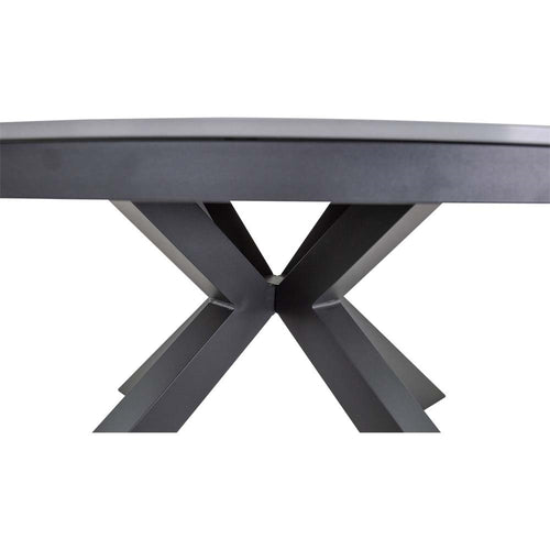 Lesli Living tuintafel Davos - grijs - Ø158cm