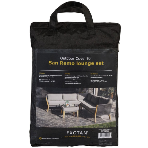 Exotan beschermhoes loungeset San Remo - PE - Zwart - 45x30x14 - vtwonen shop