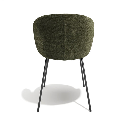 Sia Home - Set van 2 stoelen LUNA - getextureerd fluweel kaki 53.5cm