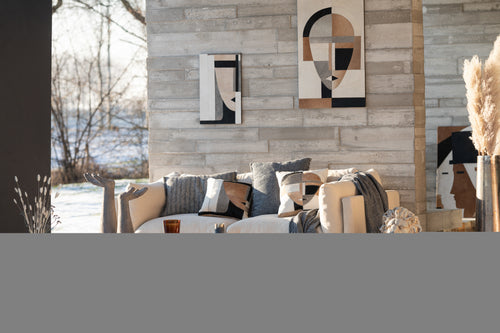 J-Line vaas Gevlekt Oor - keramiek - bruin/grijs - small - 55.5 cm hoog