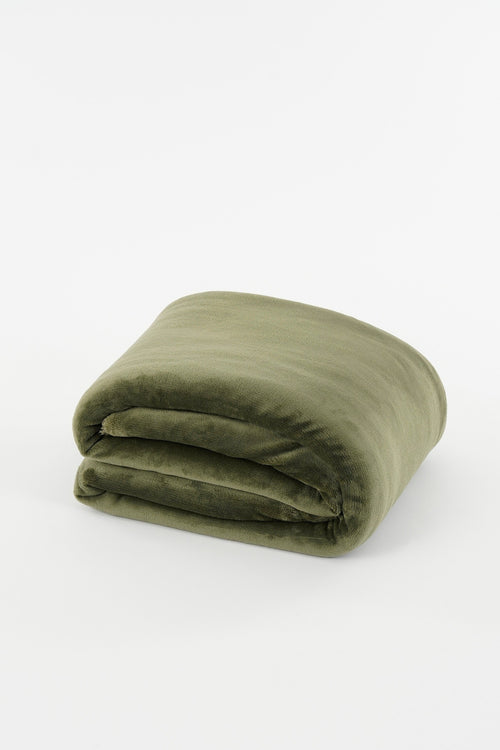 Mica Decorations Mardy Fleece Plaid - L200 x B150 cm - Donkergroen - vtwonen shop