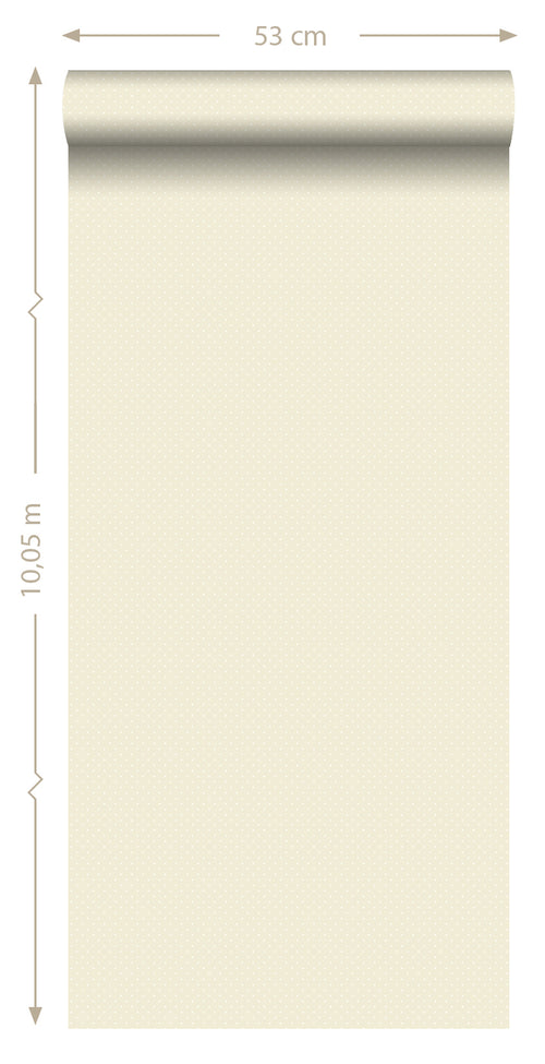 ESTAhome behang kleine stipjes crème beige en zilver - 53 cm x 10.05 m - 137313