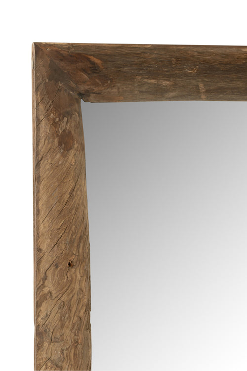 J-Line spiegel Rechthoek - hout - bruin - large - 90 x 176 cm