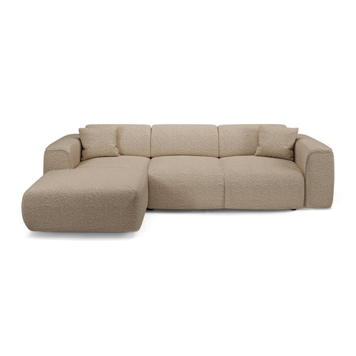 Sia Home - Hoekbanken YUMA - Bouclette stof - Mol - 283cm - vtwonen shop