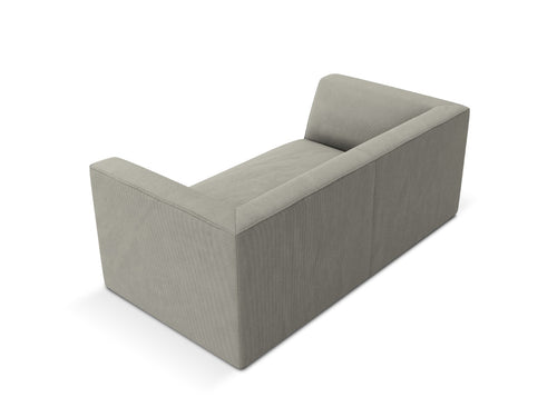 Micadoni Bank Ruby 2-zits, ribfluwelen, lichtgrijs - 93x174x69cm