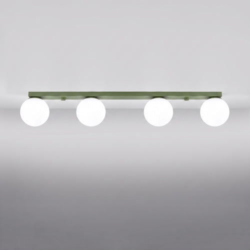 Sollux Lighting Plafondlamp YOLI 4 olijfgroen - 88x12x14,5cm