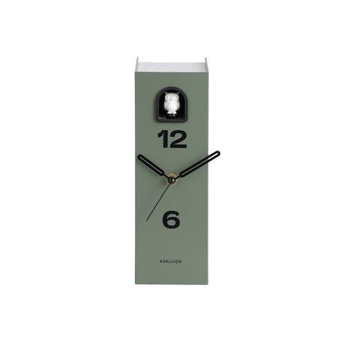 Karlsson tafelklok Book Owl - groen - 17.4x9.5x25cm