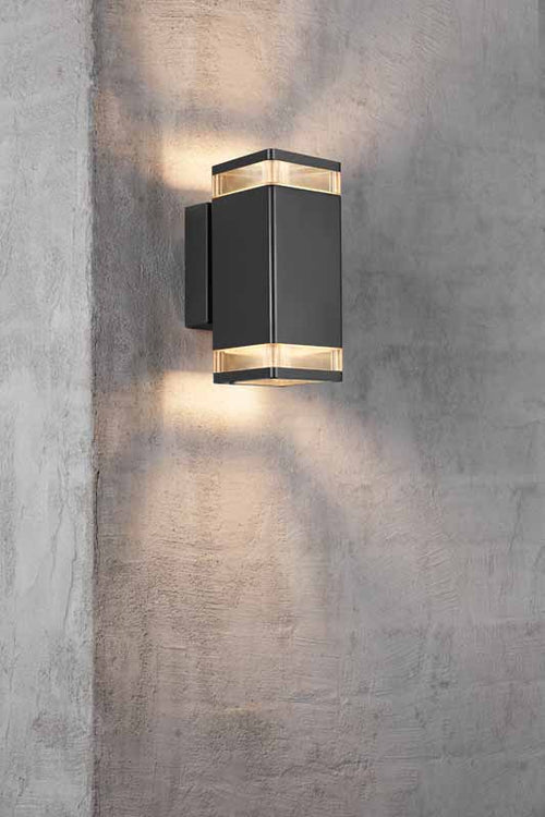 Nordlux Elm Wandlamp Buiten - 2-lichts GU10 - IP44 - Zwart - vtwonen shop