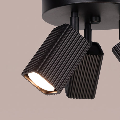 Sollux Lighting Plafondlamp RAYO 3P zwart - 20x20x18cm
