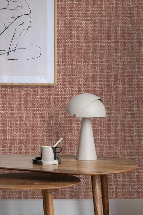 Origin Wallcoverings behang geweven linnenstructuur terracotta - 50 x 900 cm - 348050