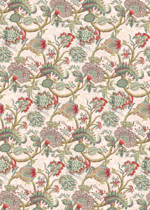 Sanders & Sanders fotobehang bloemen groen en rood - 200 x 280 cm - 611822