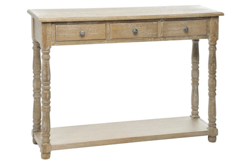 J-Line console 3 Lades - hout - naturel - grij/wit - vtwonen shop