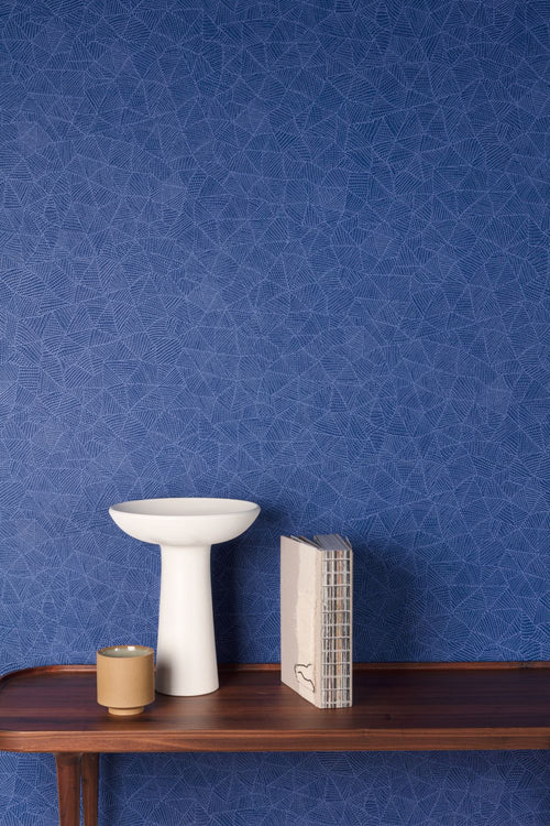 Masureel behang stippen blauw - 53 cm x 10.05 m - 632078 - vtwonen shop