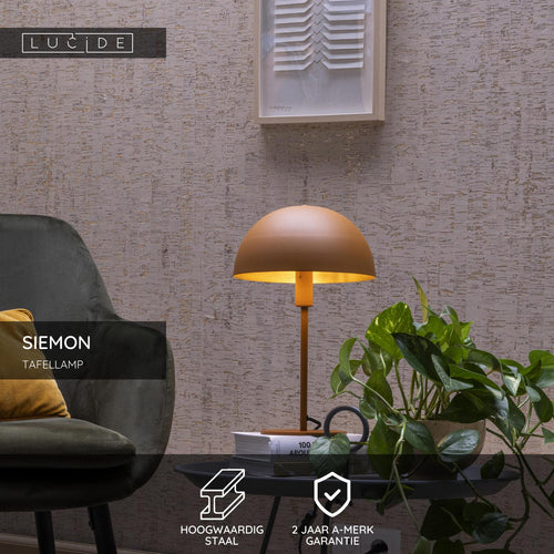 Lucide tafellamp SIEMON - 1xE14 - Okergeel