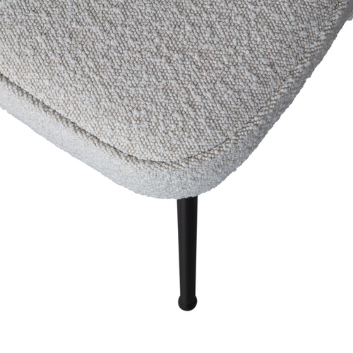 WOOOD eetkamerstoelen Vogue- Bouclé - Naturel - Set van 2