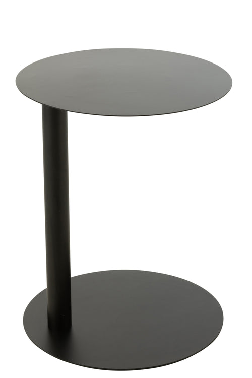 J-Line bijzettafel Rond - metaal - zwart