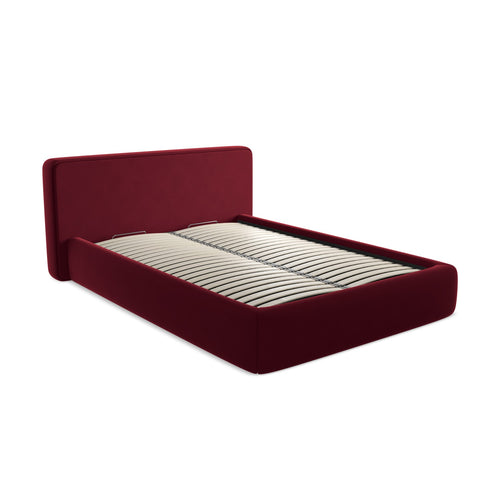LaMiaSofa Bed met opbergruimte Firenze - velours - bourgondië - 180x225x82