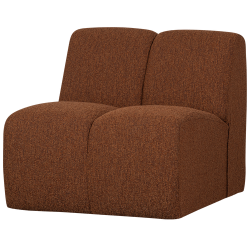 WOOOD 1-zits bank Mojo - Bouclé - Roest Bruin Melange - 74x80x97 - vtwonen shop