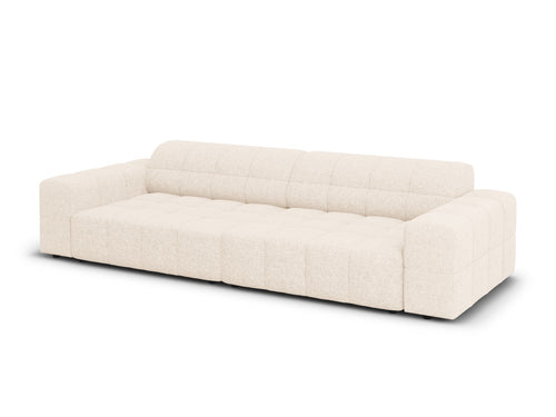 Cosmopolitan Design Bank Chicago 4-zits, chenille lichtbeige - 102x252x78cm