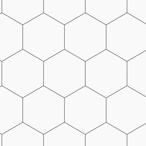 ESTAhome behang hexagon zwart wit - 53 cm x 10.05 m - 139311