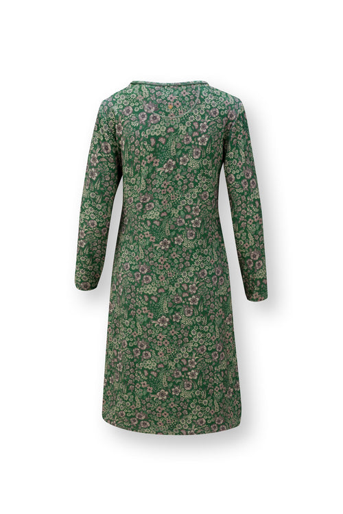 Pip Studio - Danai Nachthemd Lange Mouw Dames - Daisy Dreams - Groen - S - vtwonen shop