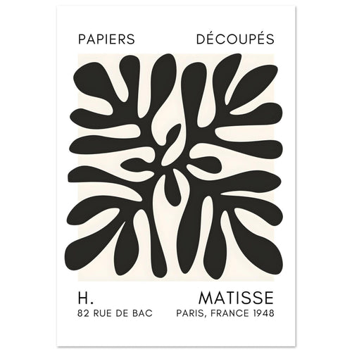 Artfulprints  Matisse - Deep ocean black   poster 70x100 cm - vtwonen shop