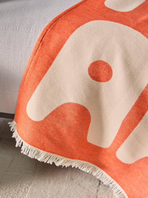 benuta katoenen deken Jacky - rood - 130x170 cm