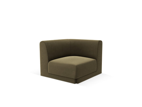 Micadoni Hoekmodule Miley flueel groente - 90x90x70cm