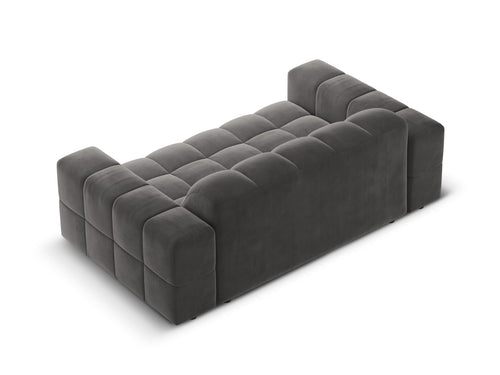 Cosmopolitan Design Bank Chicago 2-zits, flueel grijs - 102x178x78cm