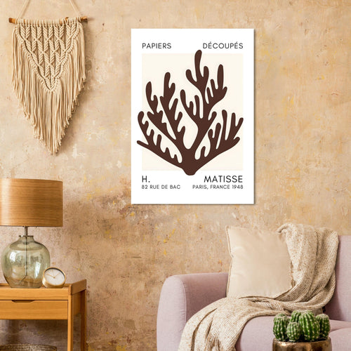 Artfulprints  Matisse – Coral harmony brown   poster 70x100 cm - vtwonen shop