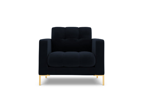 Cosmopolitan Design Fauteuil Bali flueel, donkerblauw - 96x87x75cm