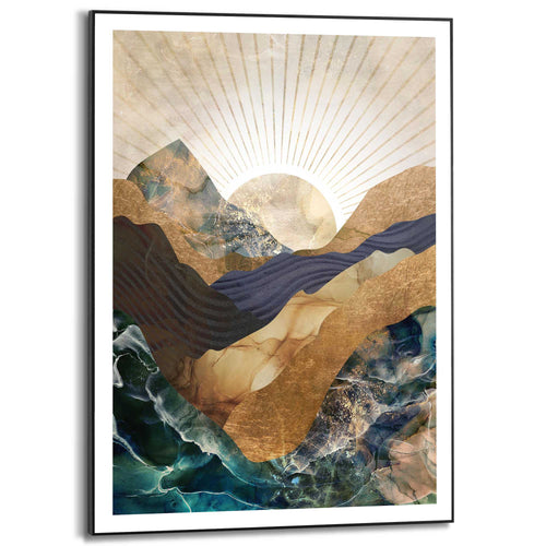 Reinders Golden Horizon schilderij -  blauw - woonkamer - 70x50cm