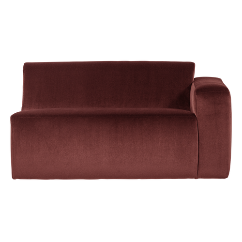 WOOOD 1,5-zits bank arm rechts Mojo Base - Velvet - Kast.bruin - 74x145x97