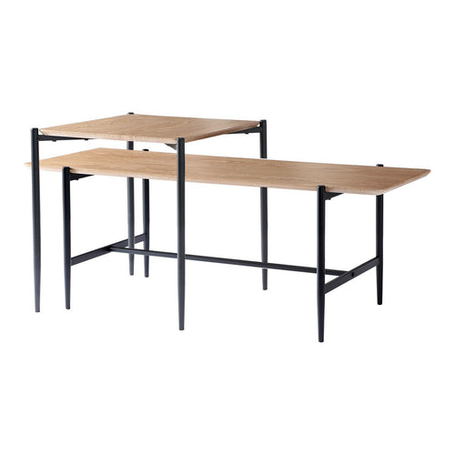 Calicosy - Set van 2 houten salontafels JESSIE - 40x100x38 cm