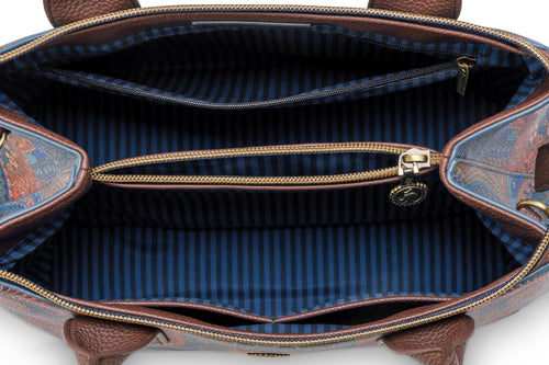 Pip Studio - Fia Handtas Dames - Jabali - Blauw - 26.5x14x22cm