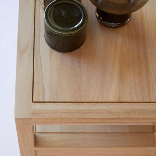 Tikamoon Tv-meubel van massief teakhout 100 cm - Naturel - vtwonen shop