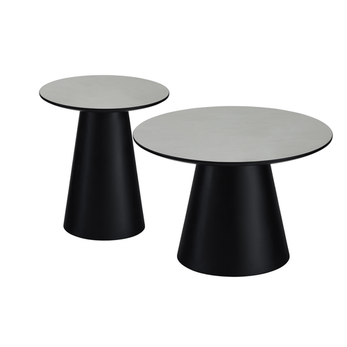 Furnhouse salontafel set Tango - Lichtgrijs - Ø 45/60 cm