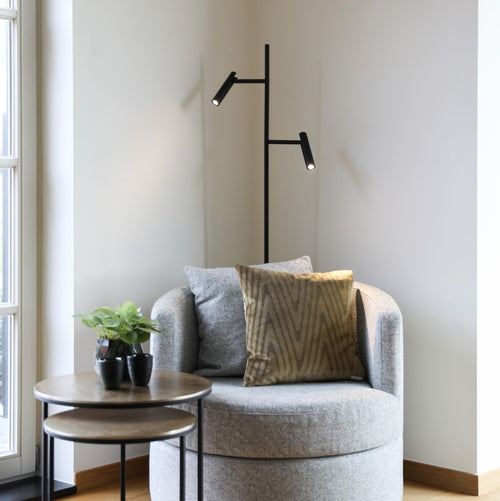 Atmooz vloerlamp Savage - zwart - 52 x 33 x H 152 cm - geïntegreerde led