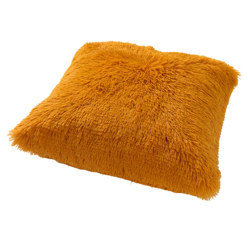 FLUFFY - Kussenhoes 45x45 cm - superzacht - effen kleur - Golden Glow - geel
