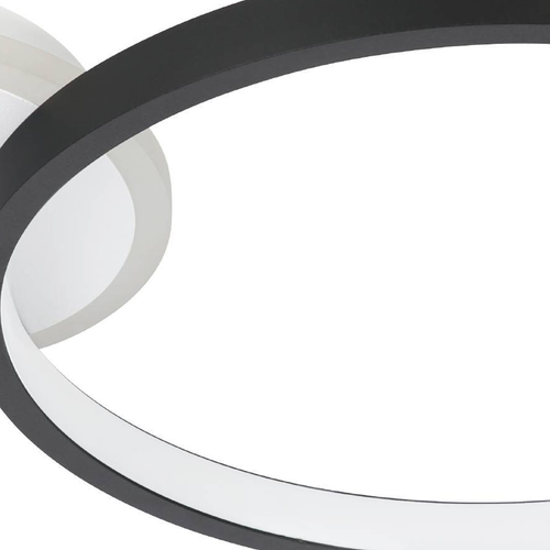 EGLO plafondlamp Gafares - led - 40,5 cm - zwart/wit - dimbaar - vtwonen shop