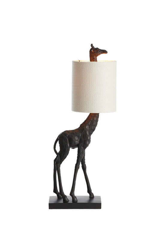 Light & Living tafellamp GIRAFFE - zwart - 26x16x61cm