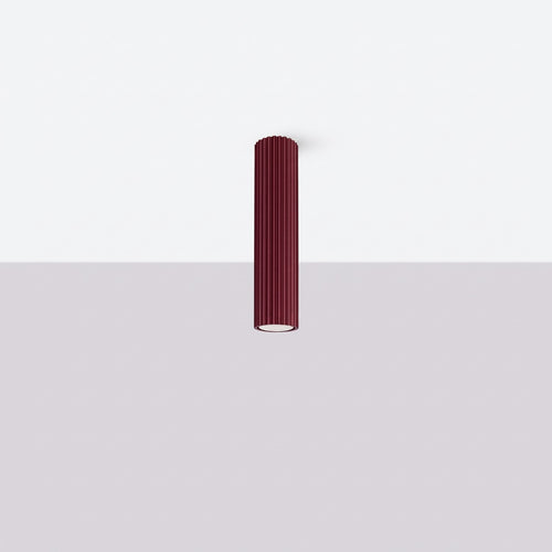 Sollux Lighting Plafondlamp KARBON 30 bordeaux - 6,5x6,5x30cm